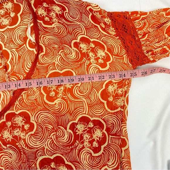 Rare Free People Crinkle Chiffon Kimono Jacket - Picture 12 of 14